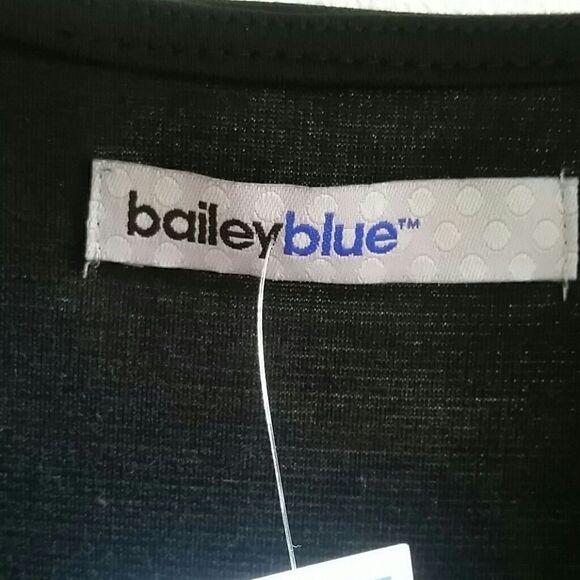 𝅺BAILEY BLUE BASIC BLACK PEPLUM DRESS - Picture 7 of 8